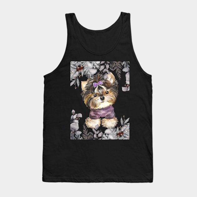 Cute Yorkshire terrier Tank Top by Athikan